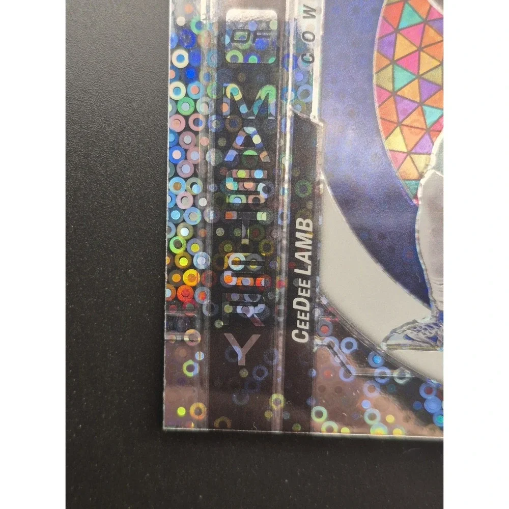 2023 Panini Mosaic CeeDee Lamb #MM-10  No Huddle Silver Disco Prizm Cowboys
